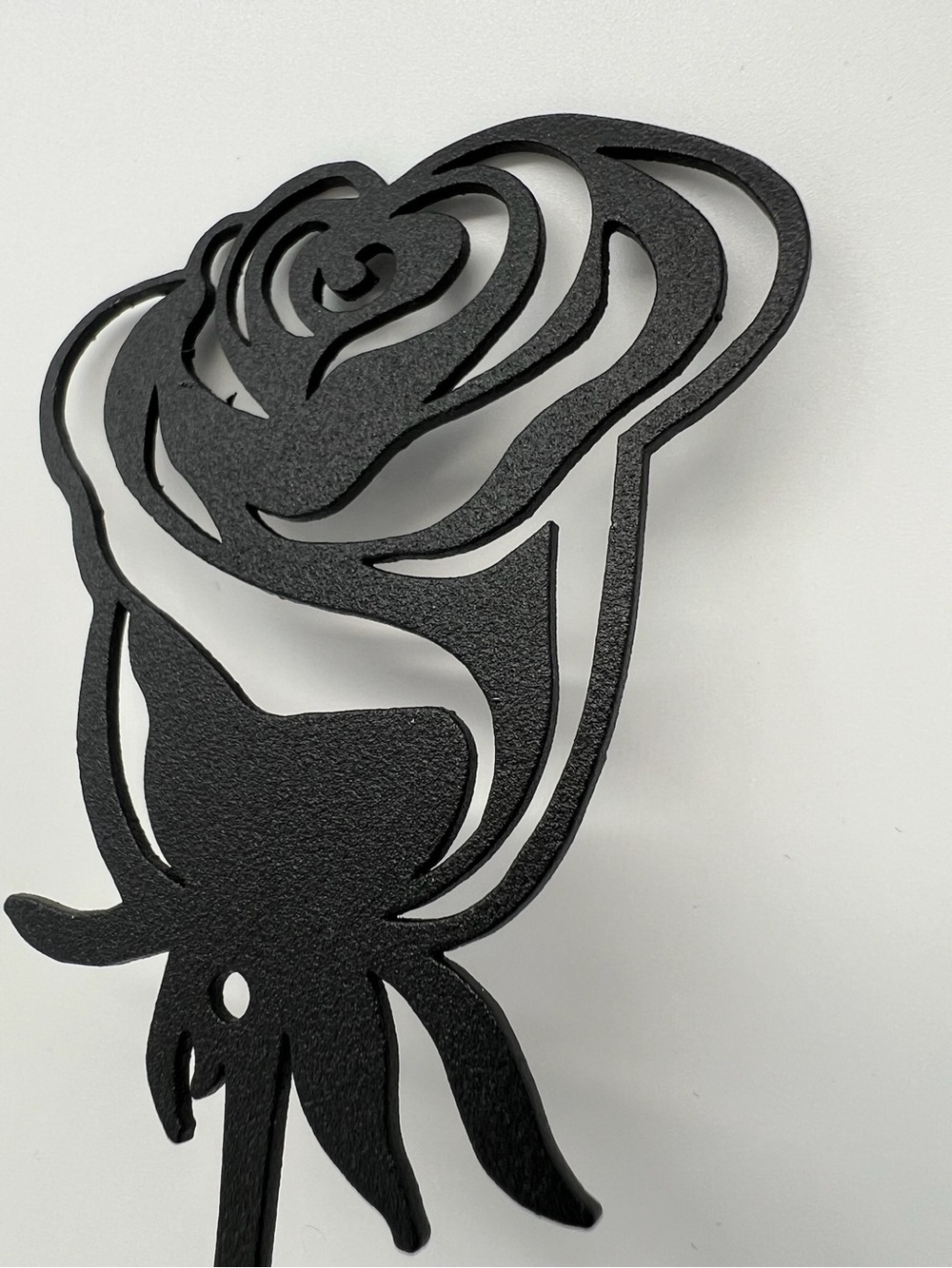 Redline Steel Laser Cut Metal Wall Art Decorative Sign Black Rose Wall Decor - Picture 2 of 2